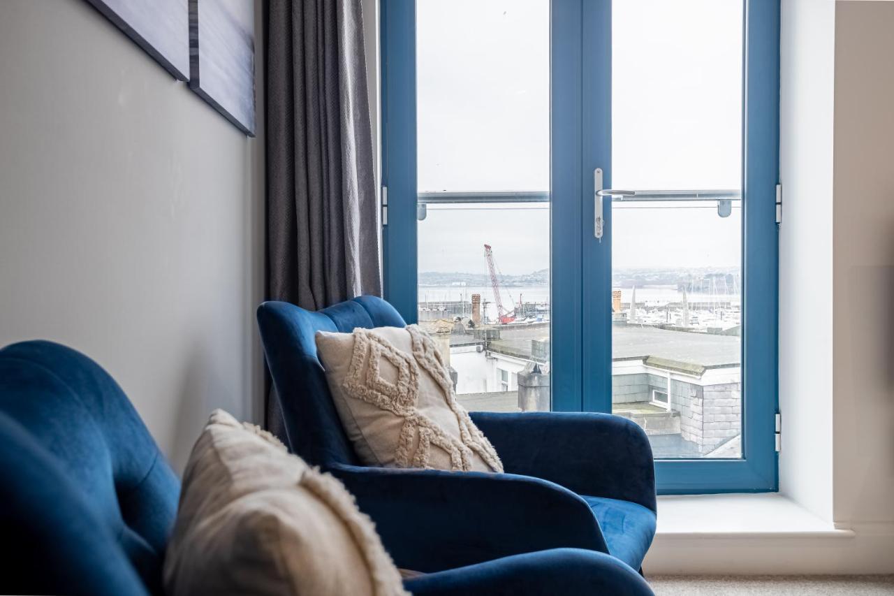 Elegant Fresh Spacious Two Bed Apartment - Juliet Balcony - Sea, Marina, Harbour Views, English Riviera Clock Tower Torquay Luaran gambar